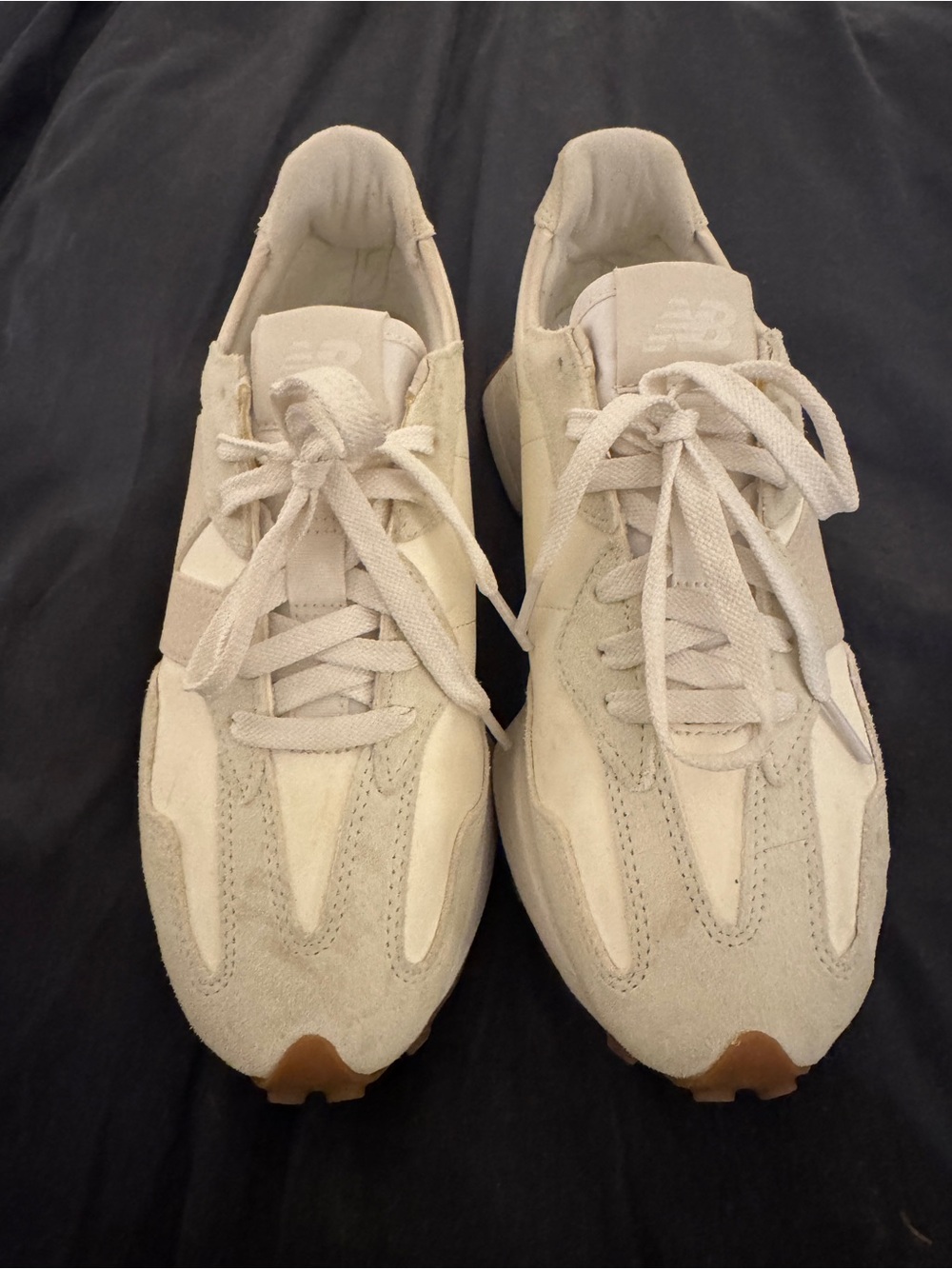 New Balance Women's Cream & Off-White Mixed-Material Sneakers - Picture 3 of 6